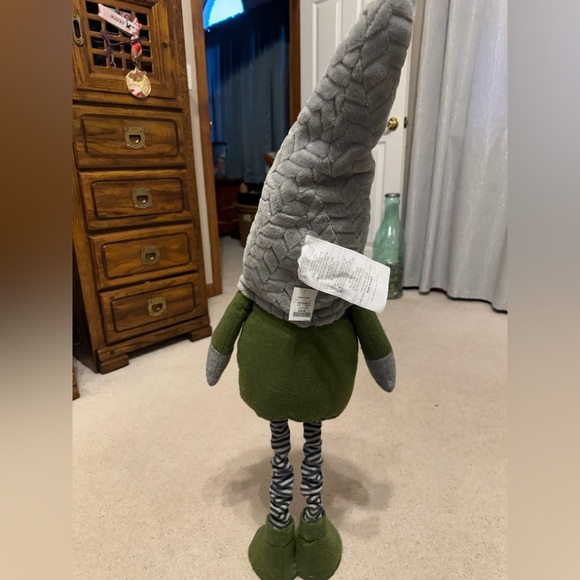 Charming Gray and Green Gnome Figurine - Picture 3 of 4